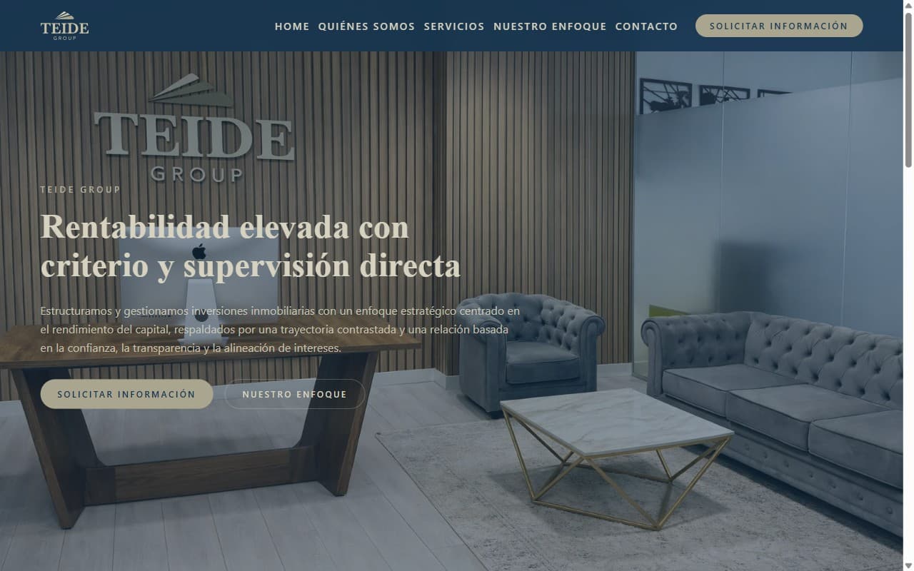 Captura de pantalla de Teide Group